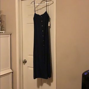Navy blue Maxi Spaghetti strap dress